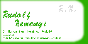 rudolf nemenyi business card